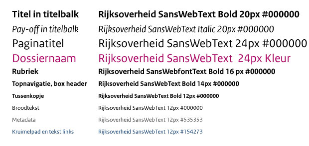 Voorbeeld Rijksoverheid Webfont